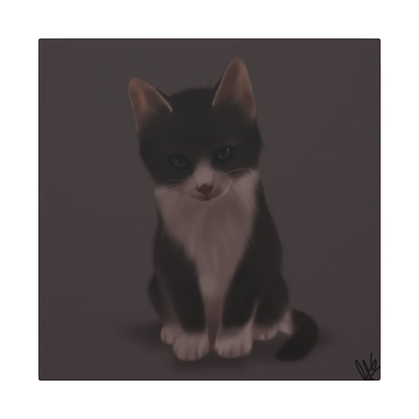 Adorable Cat Canvas Wall Art, Home Decor, Pet Lover Gift, Animal Lover Wall Art, Kitten Decor, Unique Art Piece