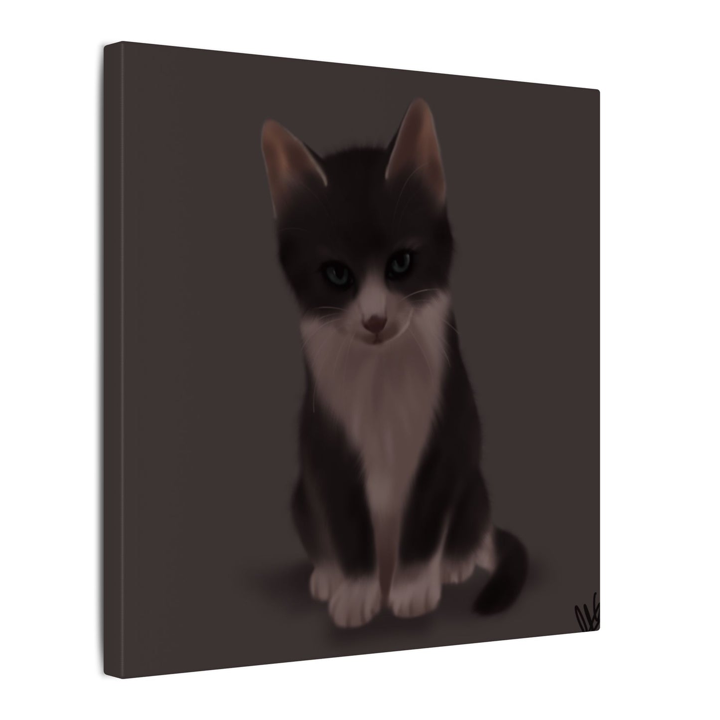 Adorable Cat Canvas Wall Art, Home Decor, Pet Lover Gift, Animal Lover Wall Art, Kitten Decor, Unique Art Piece