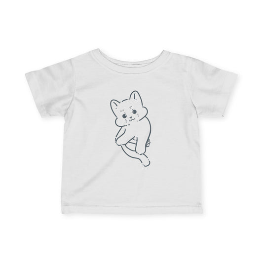 Cute Cartoon Cat Infant Tee - Adorable Baby T-Shirt for Playtime