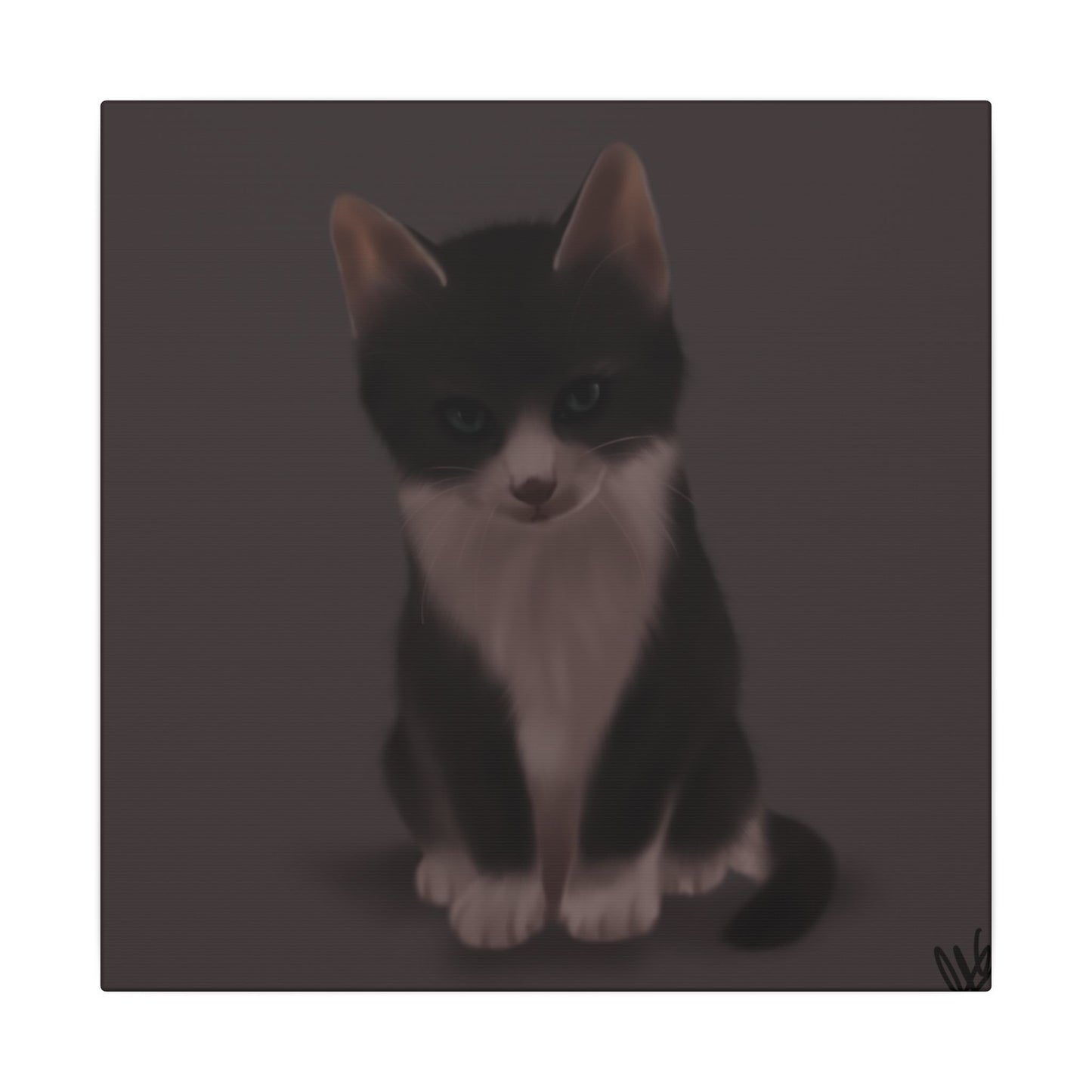 Adorable Cat Canvas Wall Art, Home Decor, Pet Lover Gift, Animal Lover Wall Art, Kitten Decor, Unique Art Piece