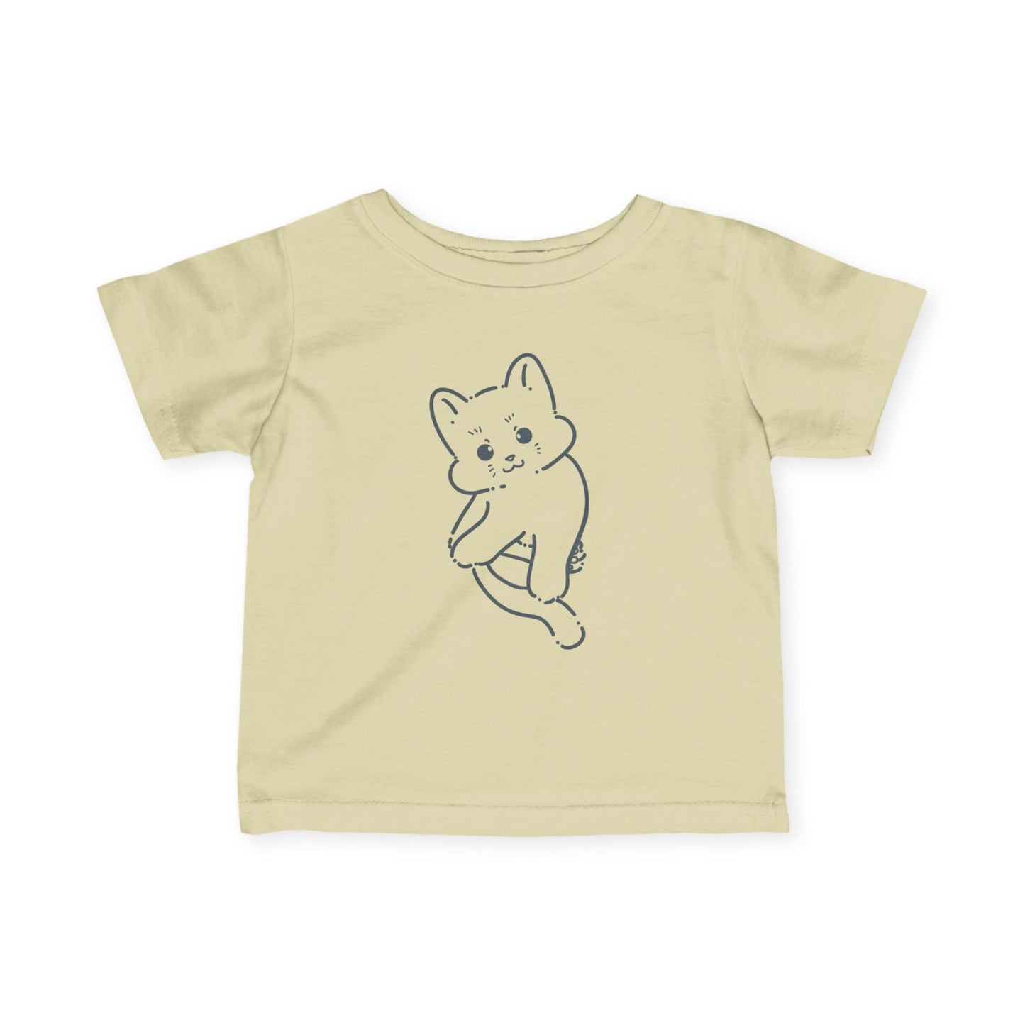 Cute Cartoon Cat Infant Tee - Adorable Baby T-Shirt for Playtime