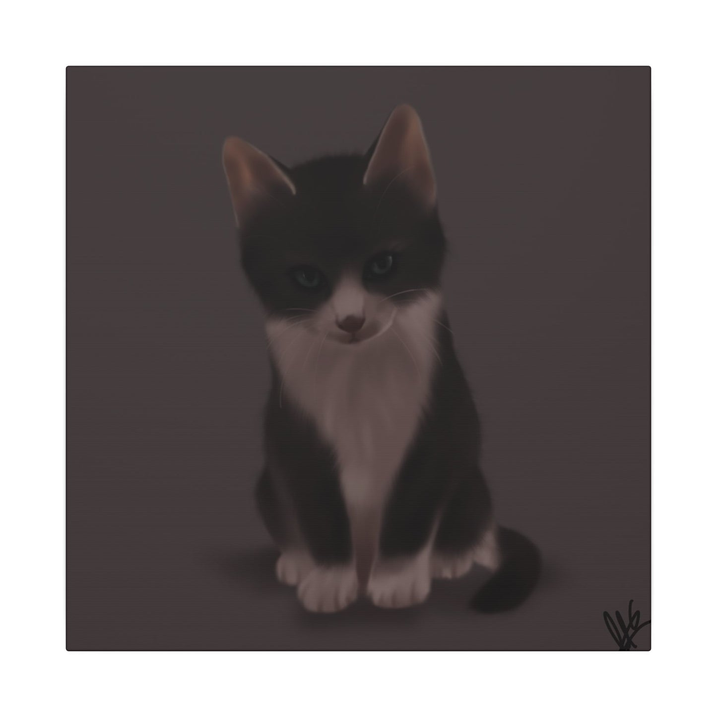 Adorable Cat Canvas Wall Art, Home Decor, Pet Lover Gift, Animal Lover Wall Art, Kitten Decor, Unique Art Piece