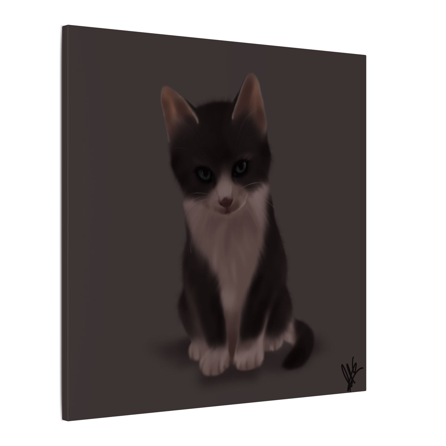 Adorable Cat Canvas Wall Art, Home Decor, Pet Lover Gift, Animal Lover Wall Art, Kitten Decor, Unique Art Piece