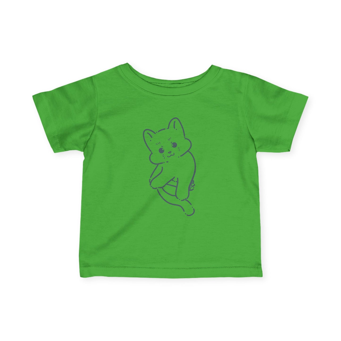 Cute Cartoon Cat Infant Tee - Adorable Baby T-Shirt for Playtime