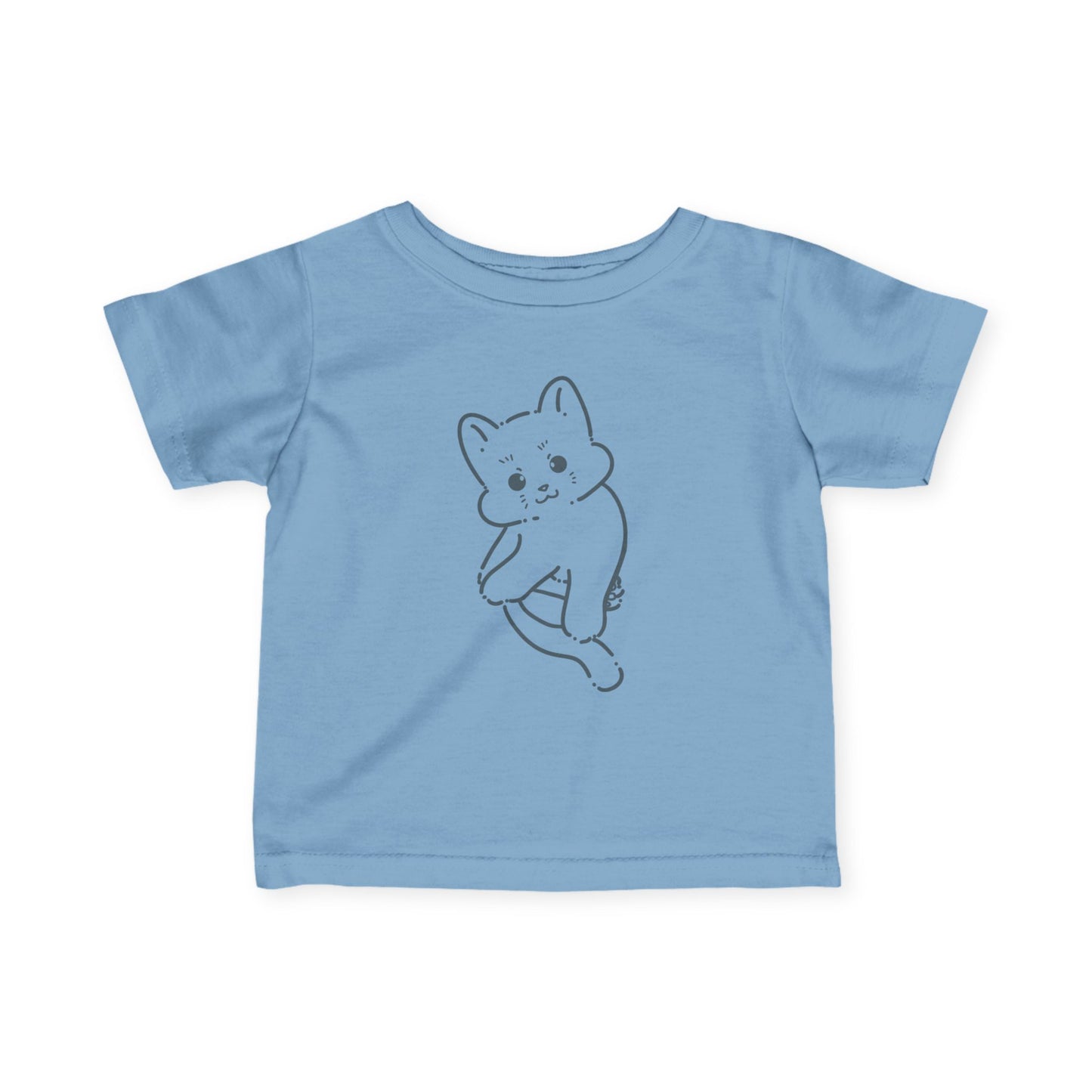 Cute Cartoon Cat Infant Tee - Adorable Baby T-Shirt for Playtime