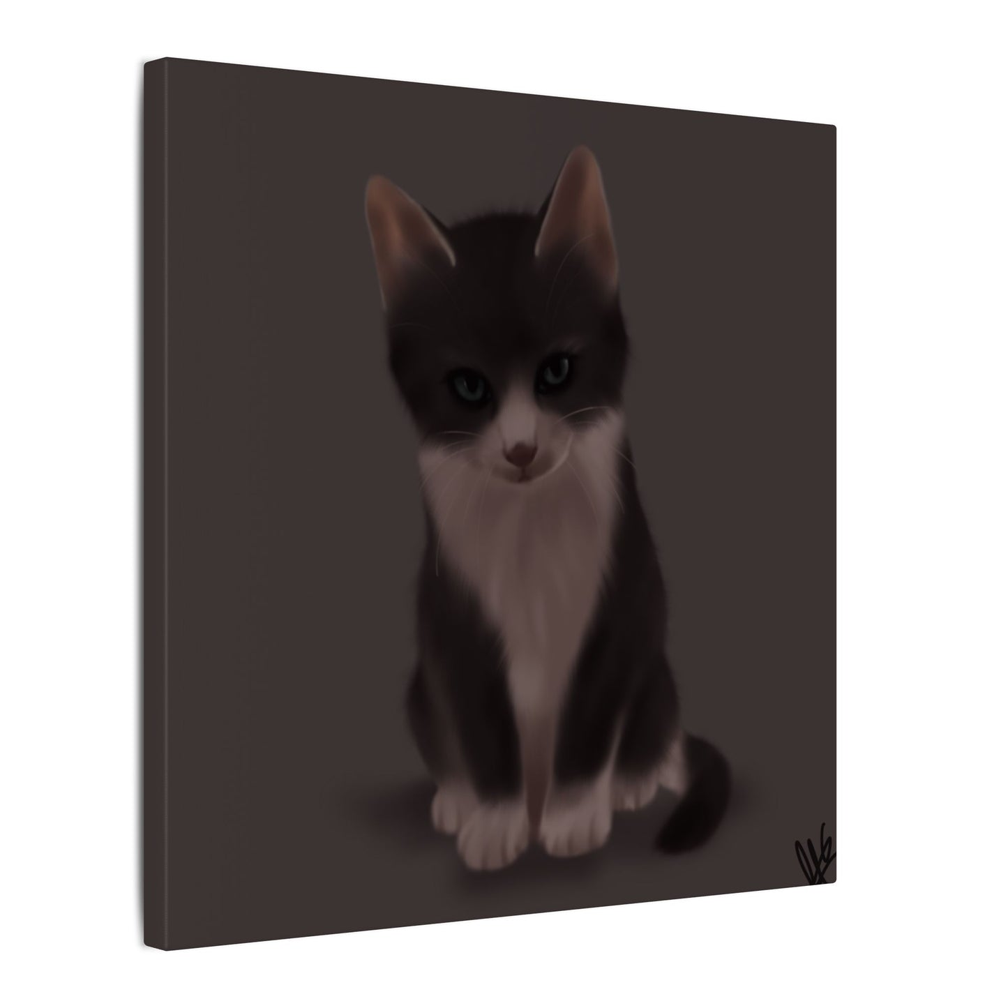 Adorable Cat Canvas Wall Art, Home Decor, Pet Lover Gift, Animal Lover Wall Art, Kitten Decor, Unique Art Piece