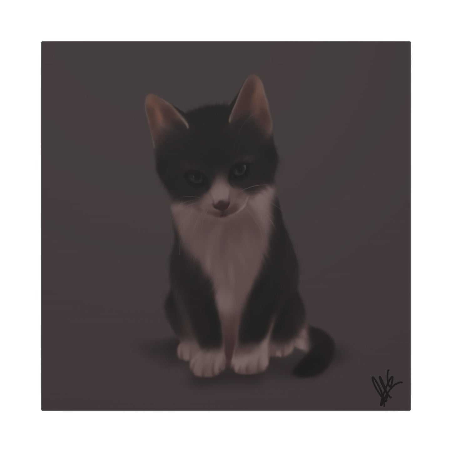 Adorable Cat Canvas Wall Art, Home Decor, Pet Lover Gift, Animal Lover Wall Art, Kitten Decor, Unique Art Piece