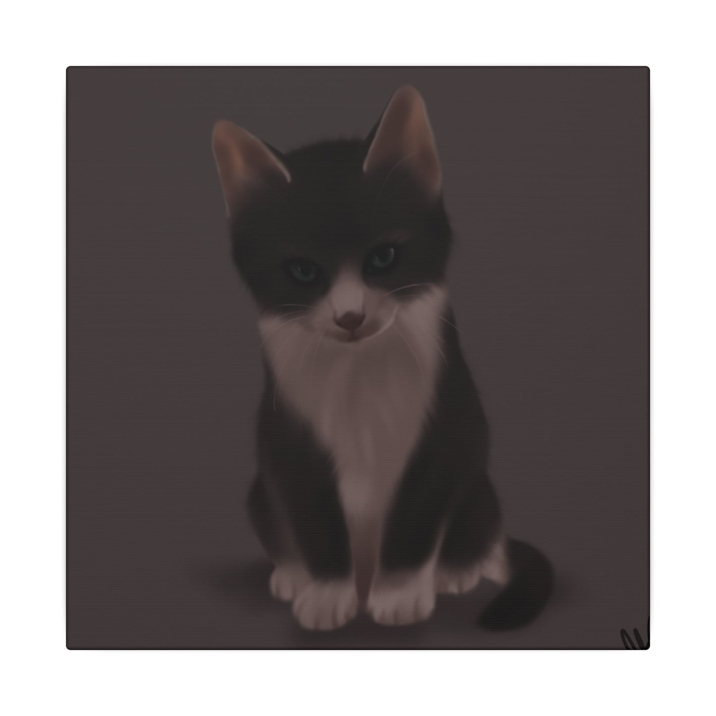 Adorable Cat Canvas Wall Art, Home Decor, Pet Lover Gift, Animal Lover Wall Art, Kitten Decor, Unique Art Piece