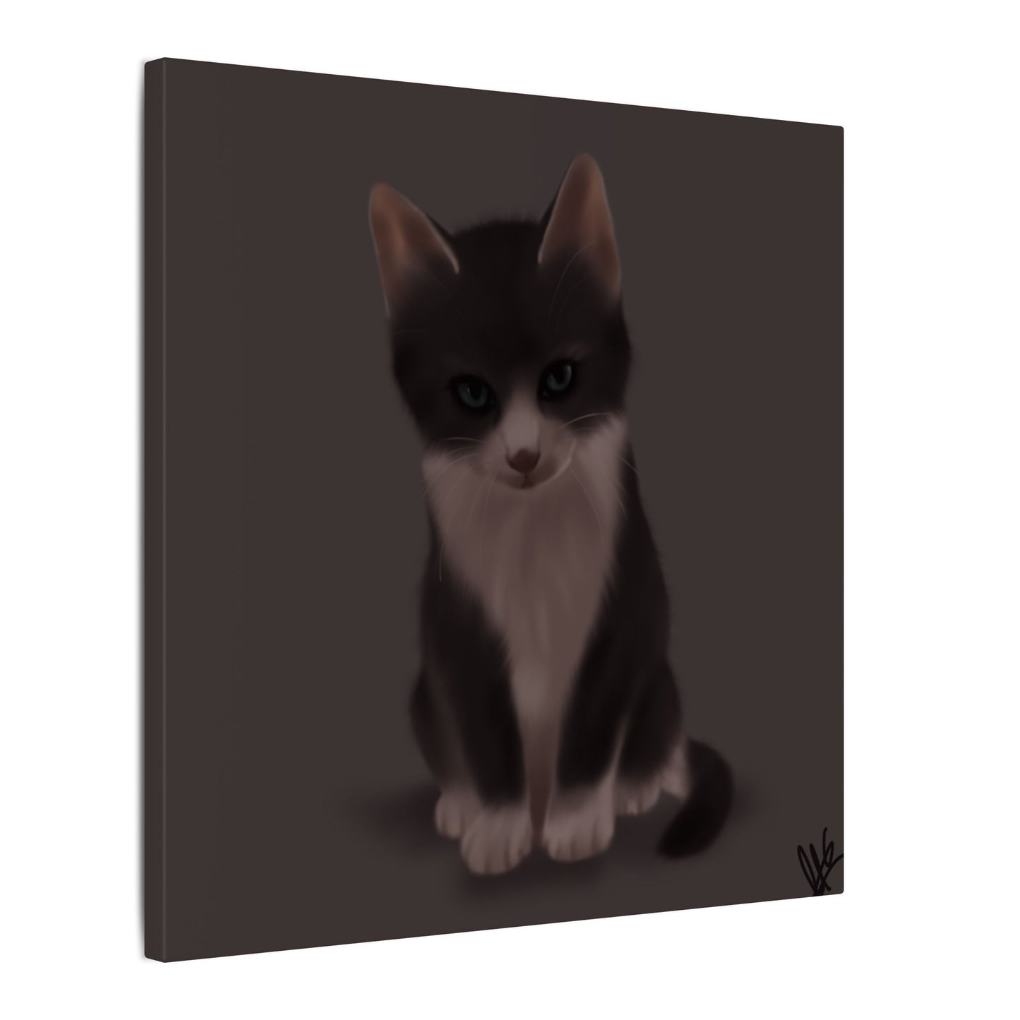 Adorable Cat Canvas Wall Art, Home Decor, Pet Lover Gift, Animal Lover Wall Art, Kitten Decor, Unique Art Piece