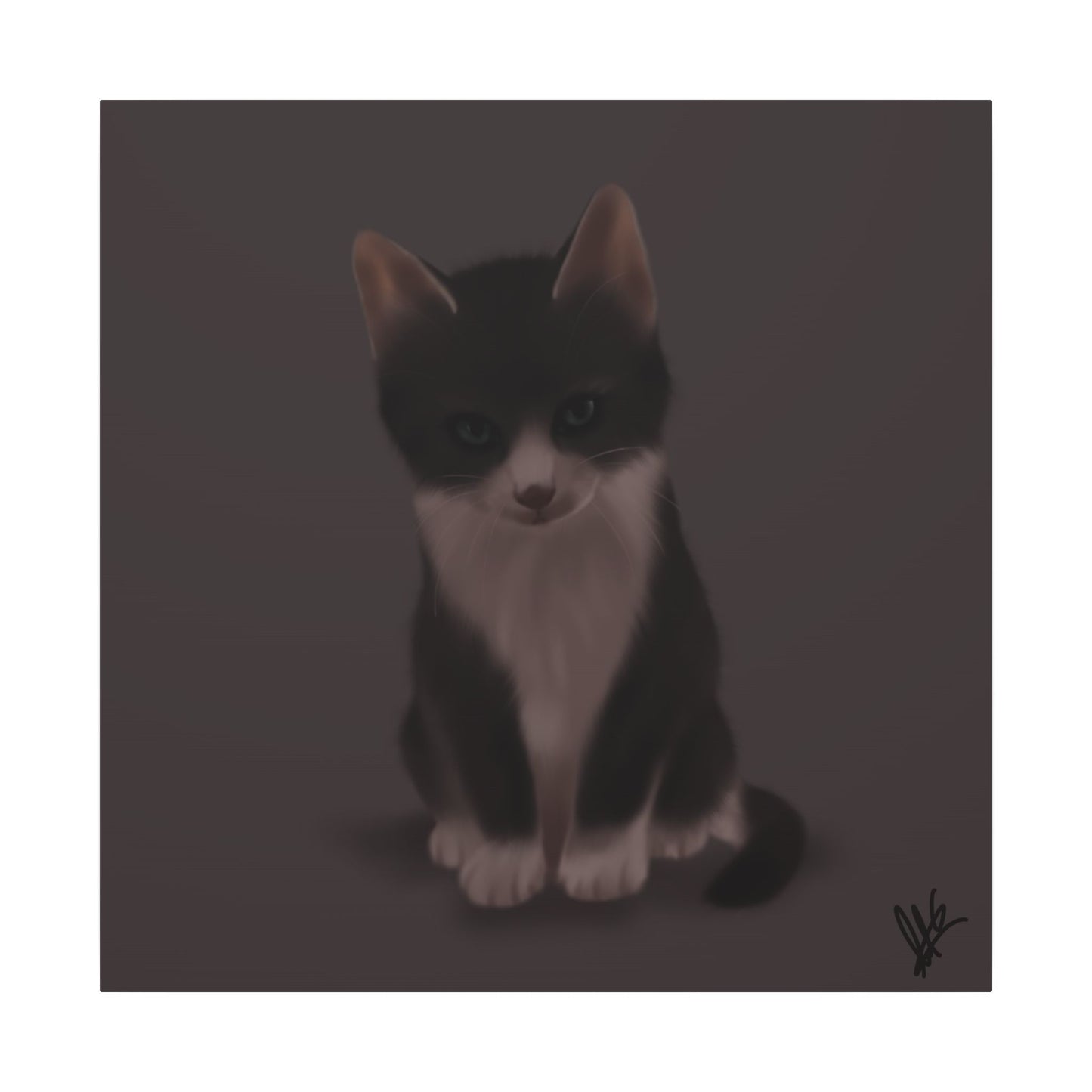 Adorable Cat Canvas Wall Art, Home Decor, Pet Lover Gift, Animal Lover Wall Art, Kitten Decor, Unique Art Piece