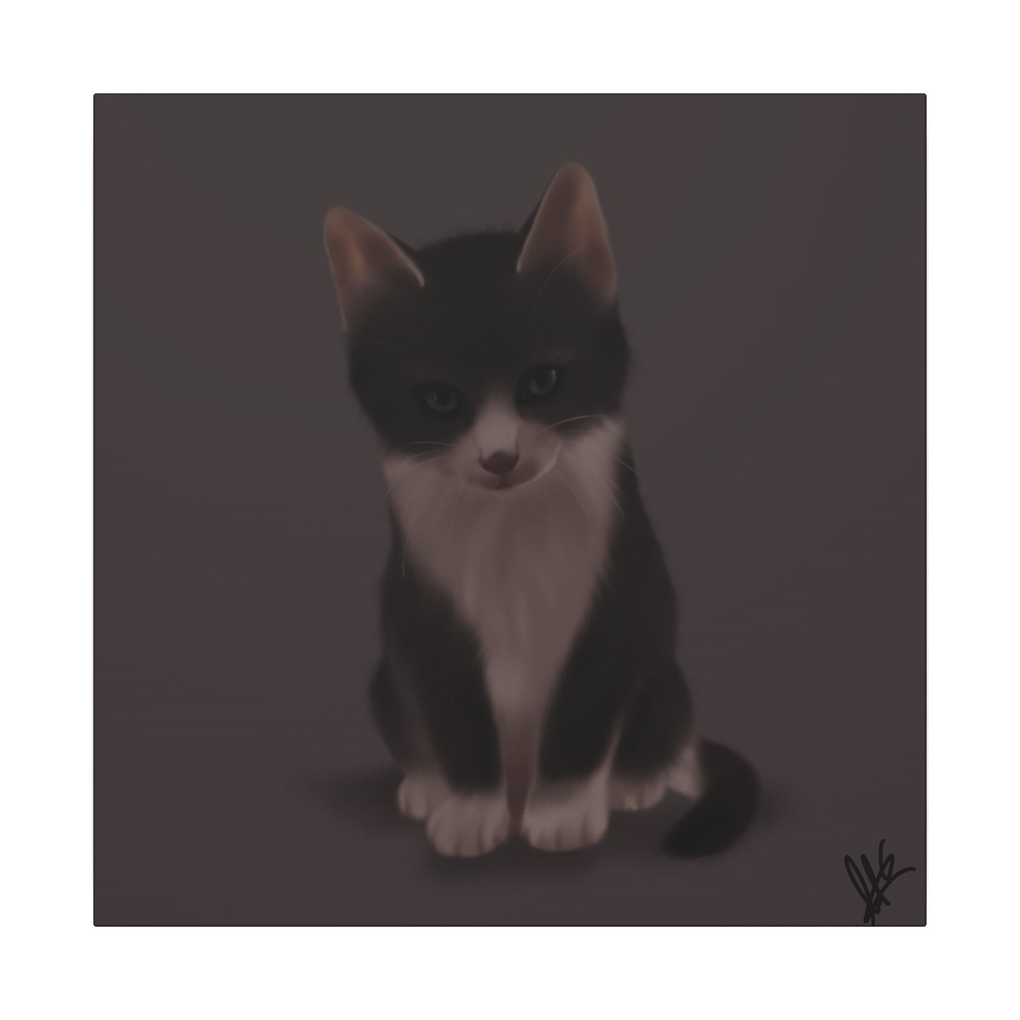 Adorable Cat Canvas Wall Art, Home Decor, Pet Lover Gift, Animal Lover Wall Art, Kitten Decor, Unique Art Piece