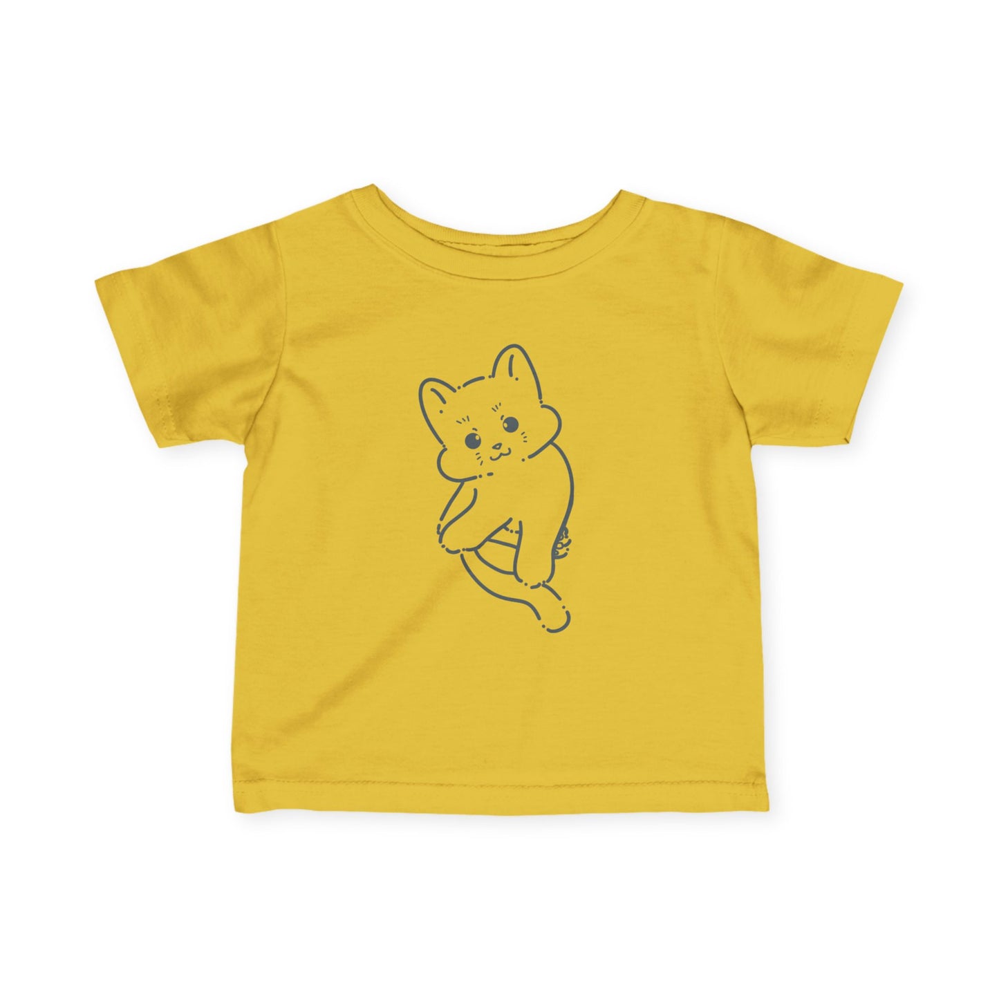 Cute Cartoon Cat Infant Tee - Adorable Baby T-Shirt for Playtime