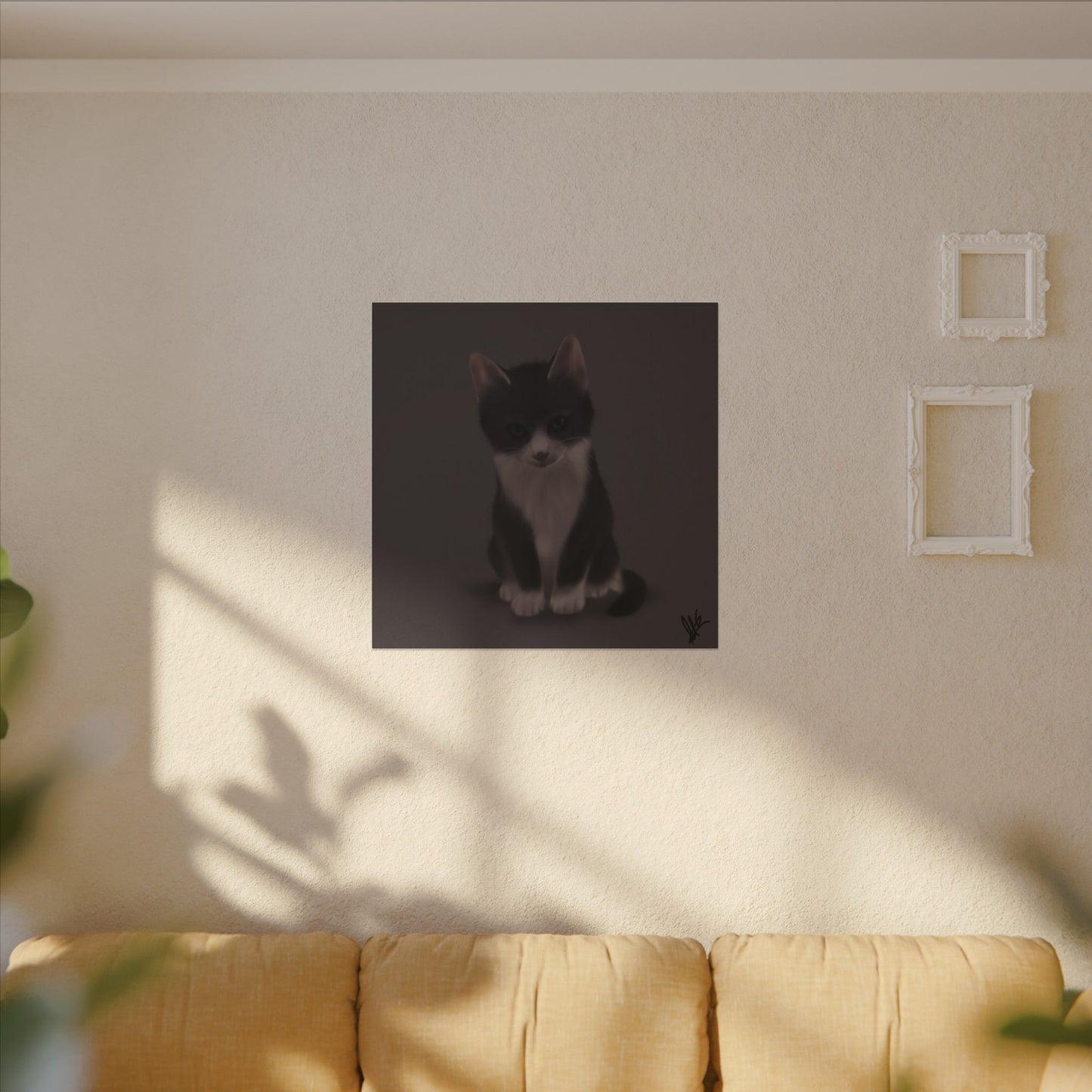 Adorable Cat Canvas Wall Art, Home Decor, Pet Lover Gift, Animal Lover Wall Art, Kitten Decor, Unique Art Piece