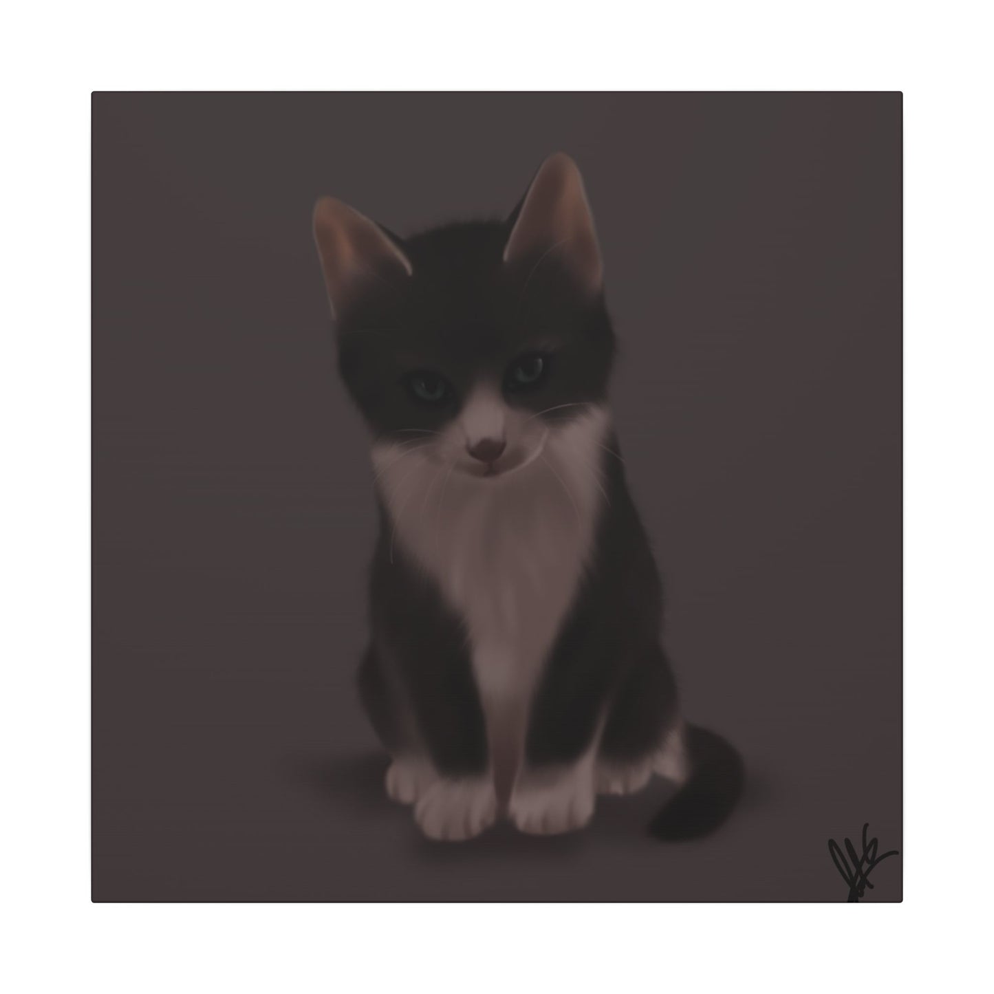 Adorable Cat Canvas Wall Art, Home Decor, Pet Lover Gift, Animal Lover Wall Art, Kitten Decor, Unique Art Piece